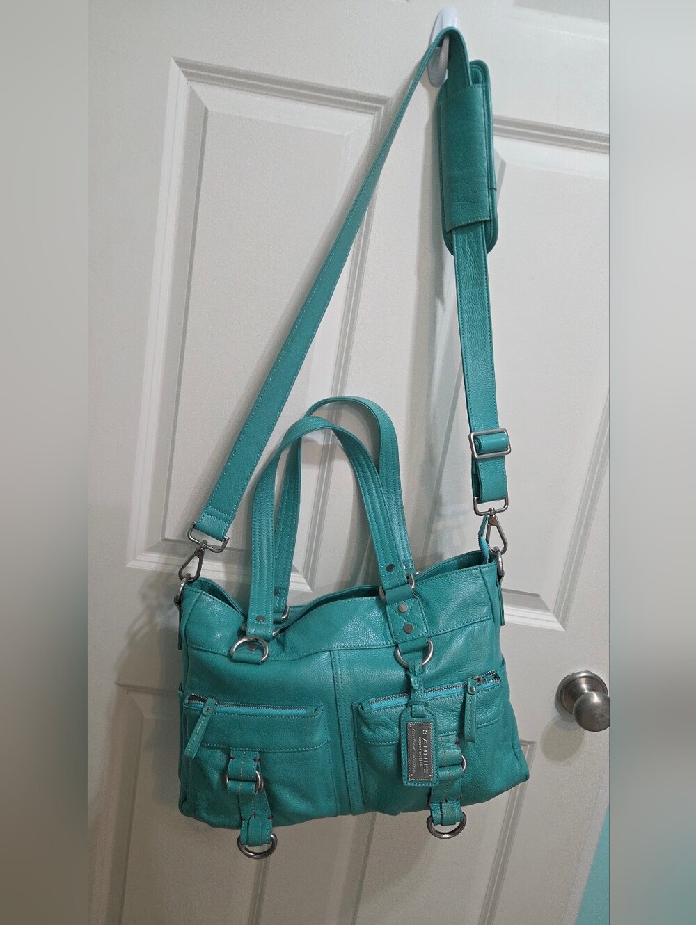 3 ANNIES CAMERA BAG Torquise Color Real Leather Australian Made 😍